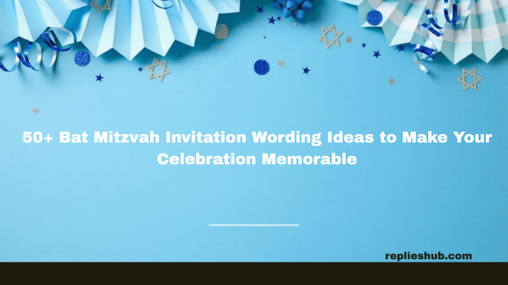 Bat Mitzvah Invitation Wording