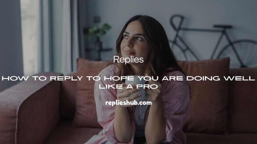 Hope You Are Doing Well Reply