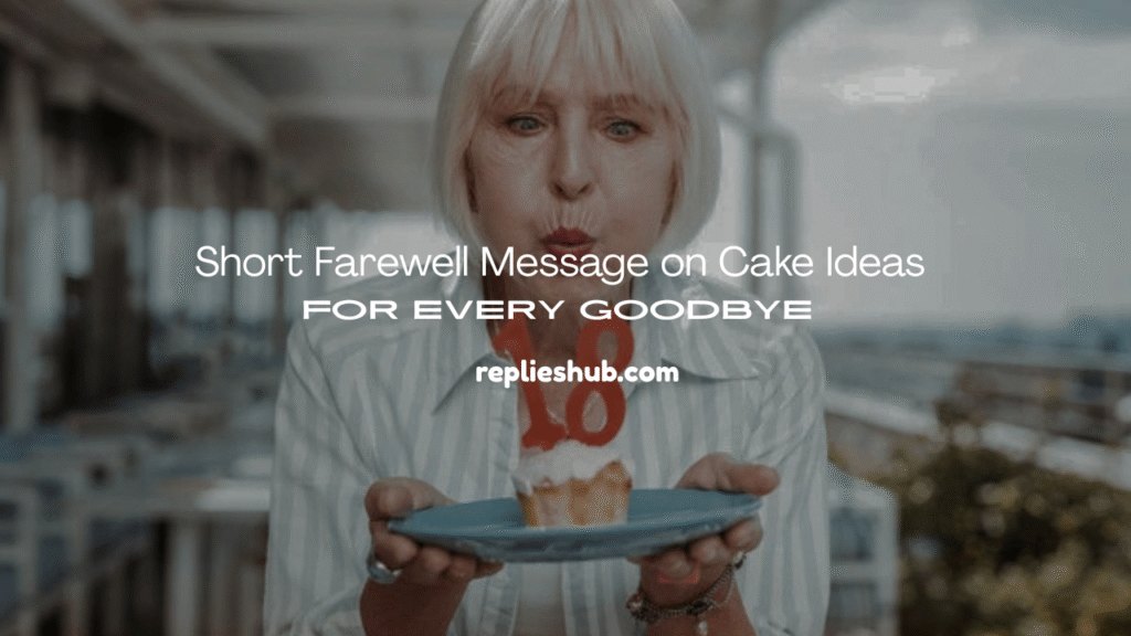 Farewell Message on Cake